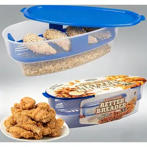 Better Breader XL Batter Bowl, All-in-One Mess-Free Breading Station, Great for Parties, Meat, Vegetables & Fish Fry, Just Shake, Made in USA
