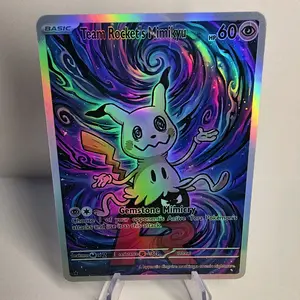 Team Rocket's Mimikyu Custom Holo Card -Multiple Holo Versions & Premium Textured Version
