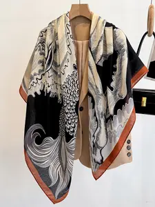 Fashion Horse Print Large Scarf Multifunctional Decorative Neck Gaiter, Suitable for Travel Dating Decoration