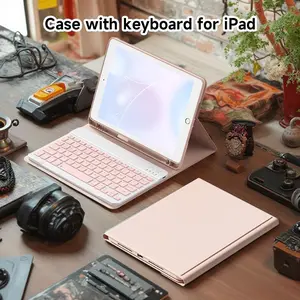 Keyboard & Protective Case Set, Portable Foldable Keyboard with Protective Case, Bluetooth-compatible Keyboard for iPad, Tablet & Computer Accessories, Tablet Protective Cover