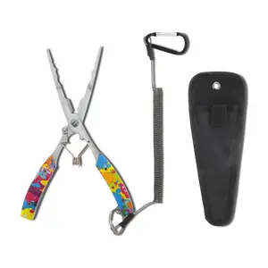 Unique Bargains Fishing Pliers, Stainless Steel Fishing Pliers Hook Remover, Needle Nose Pliers Fishing, Versatile Fishing Tool W/ Nonslip Grip, 1 Set