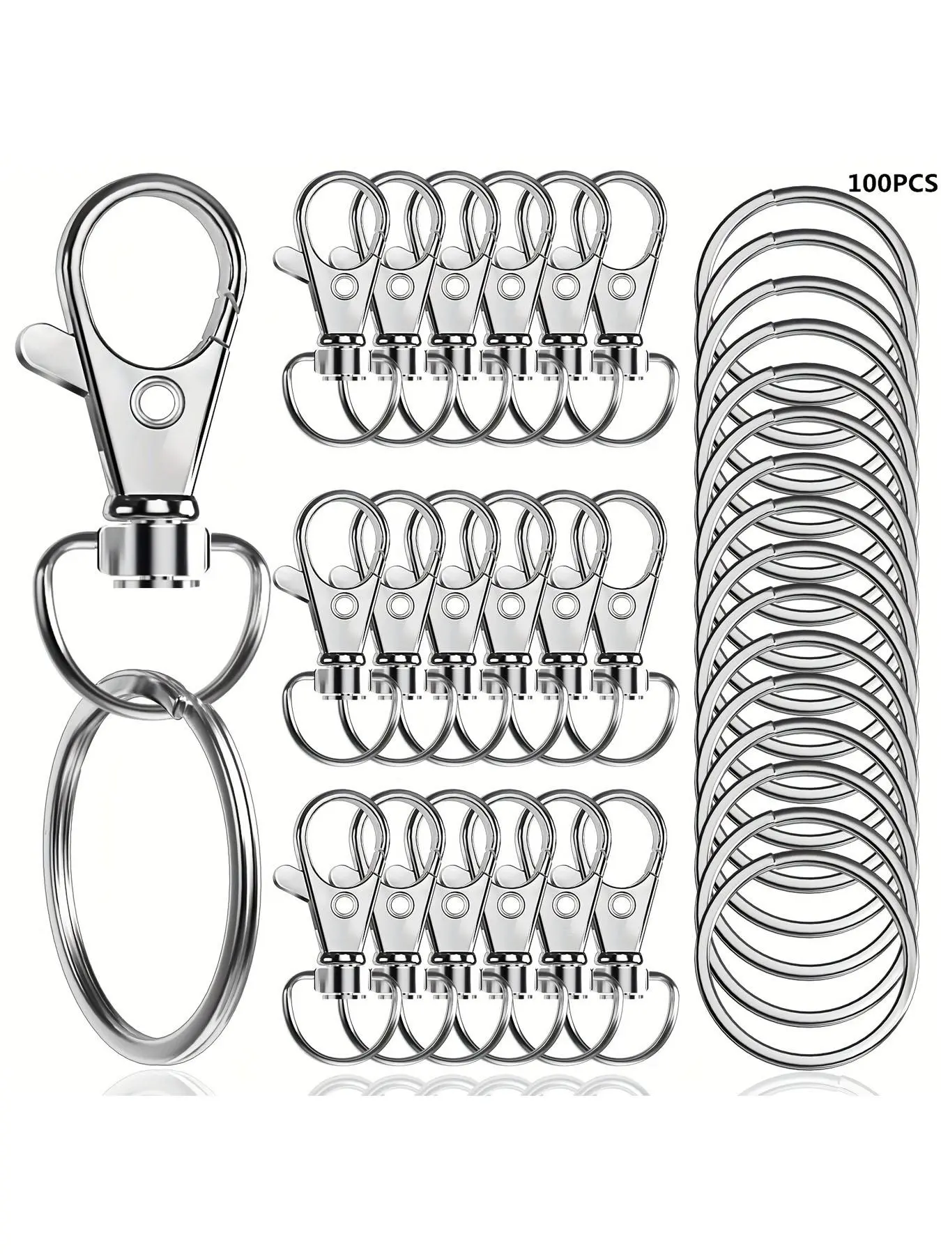 Rotating Lobster Clasps with Key Rings, Key Chains, Key Ring, DIY Crafts for Men and Women, Fashion Accessories, Diy Jewelry Accessories, Diy Jewelry Making, Adjustable Clasp