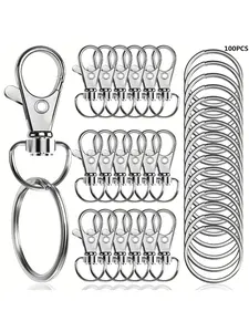 Rotating Lobster Clasps with Key Rings, Key Chains, Key Ring, DIY Crafts for Men and Women, Fashion Accessories, Diy Jewelry Accessories, Adjustable Clasp