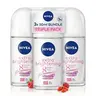 NIVEA Women's Roll-On Antiperspirant Deodorant Extra Brightening 3-Pack with Vitamin C (1.7oz/50ml) - 48H Protection, Alcohol-Free, Non-Aerosol, Daily Gentle Underarm Care Beauty Products