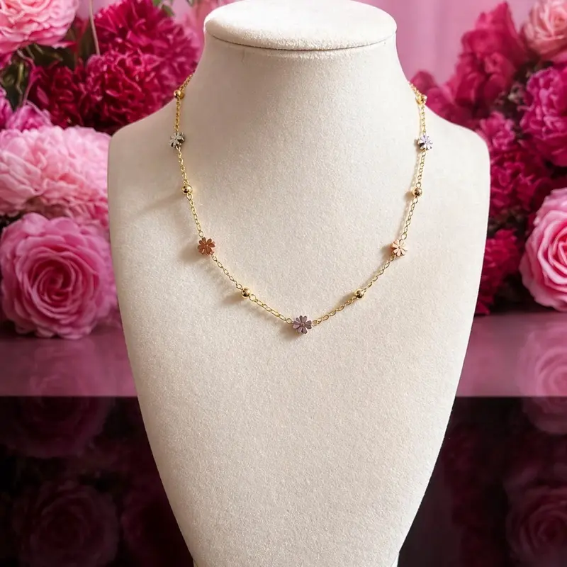 BS Jewelry flower Beaded necklace BS Jewelry flower Beaded necklace