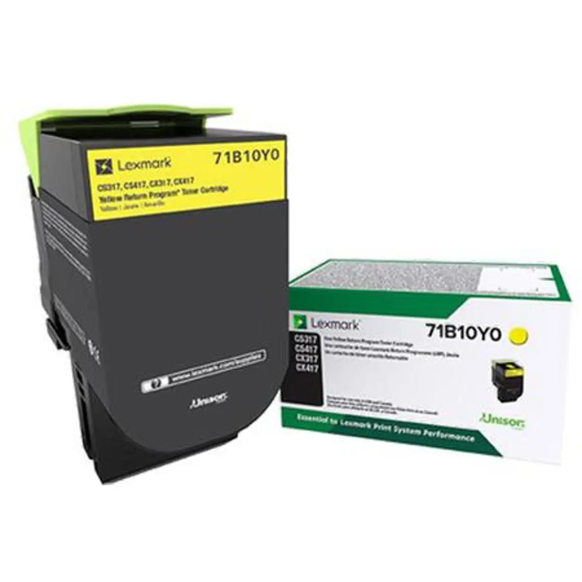 Lexmark Yellow Standard Yield Return Program Laser Toner Cartridge for CS317dn, CX317dn, CS417dn, CX417de, CS517de and CX517de Printer, 2300 Page Yield