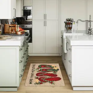 Lush Decor FRONTPORCH Indoor/Outdoor Hand Tufted Synthetic Blend Durable Area Rug - Transitional   (Mistletoes)