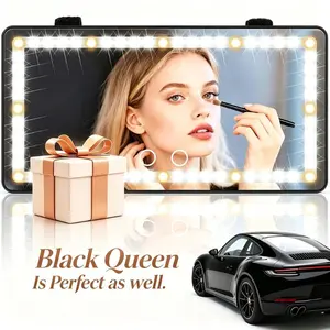 Joytutus fathersdaygift-Car Sun Visor Vanity Mirror - 60 LED Lights, Dimmable Touch Control, Rechargeable, 50% Brighter, 60% More Energy Efficient, Universal Fit, Batteries Included, Vehicle Accessories, Girly Car Stuff, Cars Accessories fathersdaygift