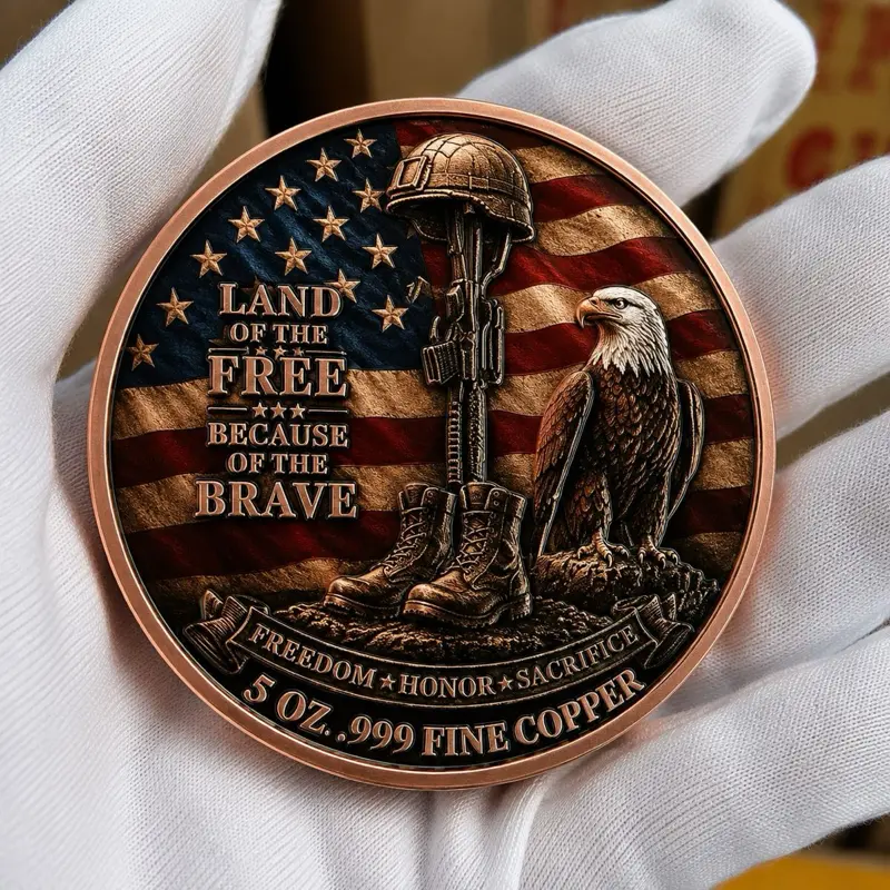 Land of the Free 5 oz Copper Round