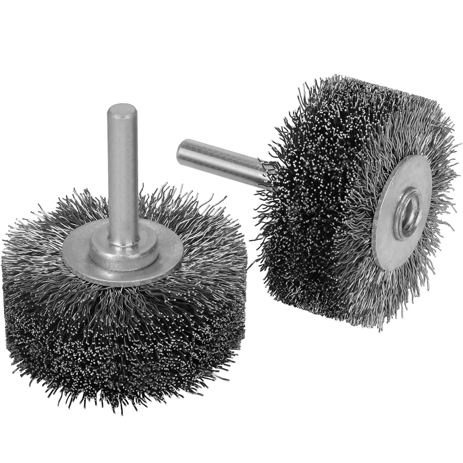 2 Pack 2 Inch Wire Wheel Brush for Drill Attachment,Heavy Duty Wire Brushes Removal  Rust & , 0.012" Coarse Crimped Stainless Steel Wire, 1/4in Shank, 20000RPM