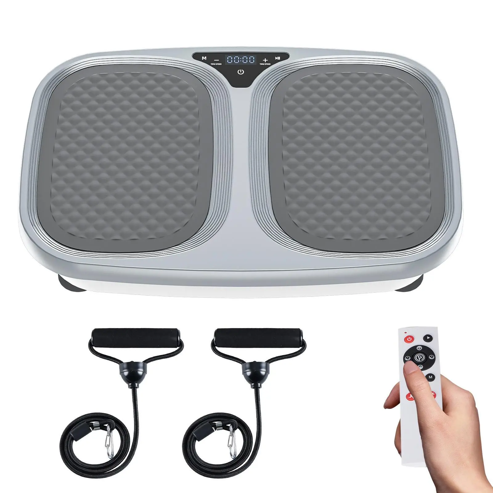 Vibration Plate Machine 120 Speed Levels Includes Resistance Bands Adjustable Platform for Home Gym Indoor Use Summervibes