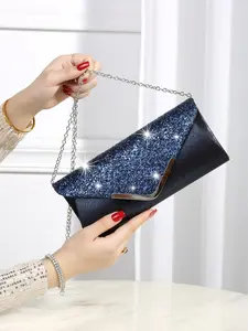 Women's Elegant Glittering Bling Evening Bag, Exquisite Trendy Clutch Bag, Fashionable Shoulder Crossbody Bag for Party Decoration