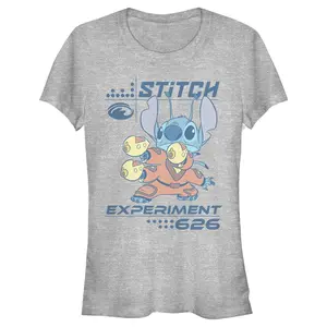 Juniors Womens Lilo & Stitch Experiment 626 Armed and Ready T-Shirt