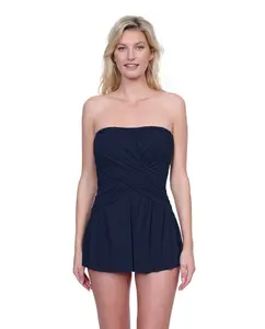 Gottex Lattice Bandeau Strapless Swimdress