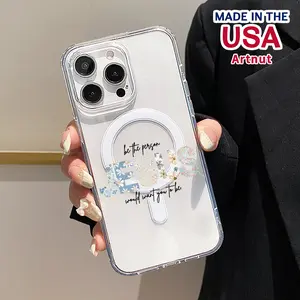 Clear Phone Case Compatible for iPhone 16 Pro Max 15 16E 14 Plus 13 12 Mini 11 Promax X XS XR XSMax Jesus Inspire Pattern Magnetic Sunction Acrylic Drop-Resistant Protective Cover Gift for Girl