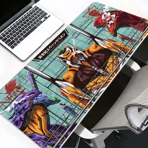 Mecha Anime Style Extended Large Gaming Mouse Pad, Aesthetic Desktop Protective Pad, Washable Rubber Pad Non-Slip Lock Edge Multi-Size Mouse Pad Suitable For Home Office, Gaming Desk Accessory, Good Gift for Family and Friends, Aesthetic Office Supplies
