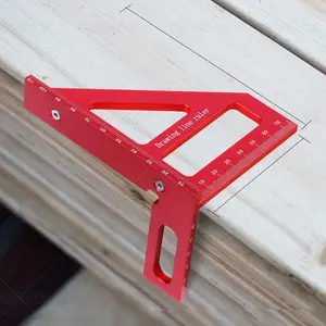 Multi-Angle Measuring Ruler, 45/90   Alloy Carpenter Square & Miter Triangle Ruler,  Woodworking Protractor Tools for Engineers, Carpenters & Construction Professionals
