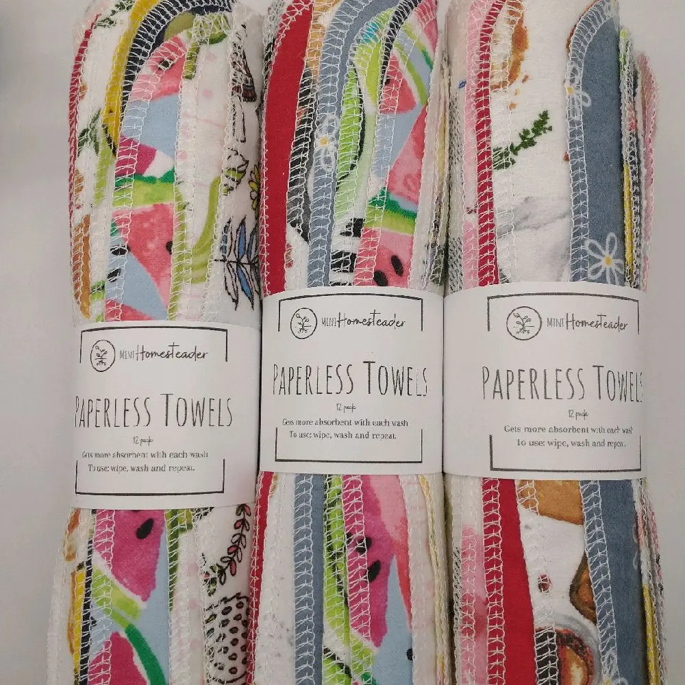Reusable Paperless Towels 12 pack - clearance variety pack