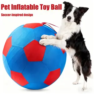 Inflatable Pet Toy Ball with Handle, Thickened Ball Cover, Interactive Herding Ball, Training Ball for Horses, Sheep, Herding Dogs, Non-Chewable, Includes Pump