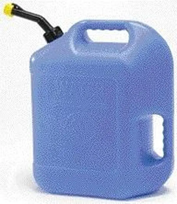 Midwest Can Company Rectangular Outdoor Plastic Water Container - Blue, 6 Gal, With Spout - 6700