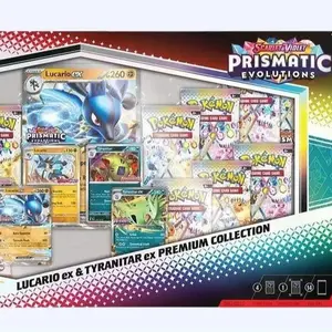 Prismatic Evolutions Lucario ex & Tyranitar ex premium collections