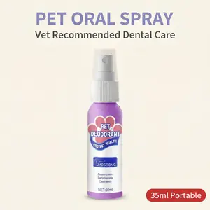 Dog Dental Care Spray, Vet-Recommended Breath Freshener & Teeth Cleaning Spray, Eliminate Bad Breath, Relieve Gum Redness & Infections, Reduce Plaque & Tartar, No Brushing
