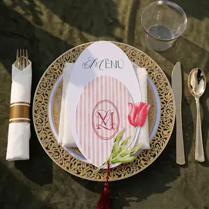 Dinnerware Sets, Gold Plastic Plates,Include:Dinner Plates, Dessert Plate, Pcs Gold Plastic Silverware,Gold Print Cups for Party Disposable Utensils