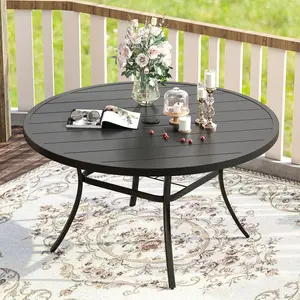 VICLLAX 53" Round Patio Dining Table for 6-8