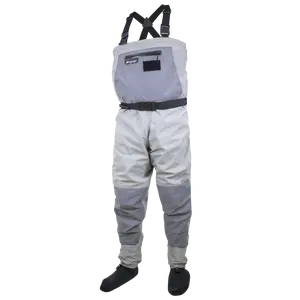 Frogg Toggs Mens Gray Hellbender Pro Stockingfoot Chest Waders