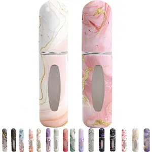 Perfume Travel Refillable Bottle– Portable Mini Sprayer,Empty Perfume Bottles with Unique Patterns,Refill Pump Case for Traveling and Outgoing,2 Pcs Pack of 5 ml