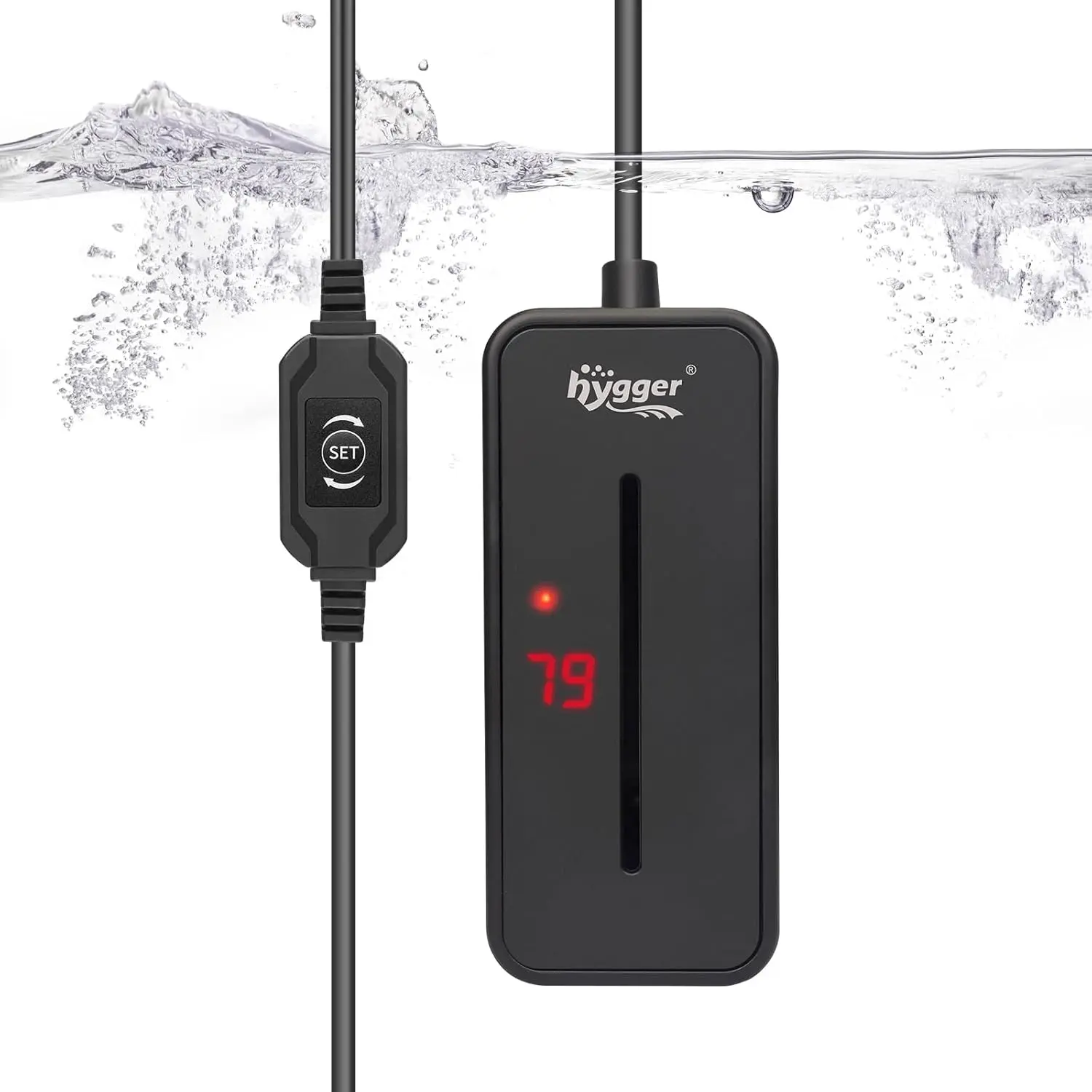 hygger Small Submersible Aquarium Heater 50W Mini Betta Fish Tank Heater with LED Display Adjustable Temperature for 5-10 Gallon Freshwater Saltwater Coral Reef Tanks