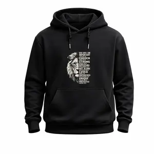 Christian Lion of Judah Graphic Hoodie – Casual Long Sleeve with Bible Verses