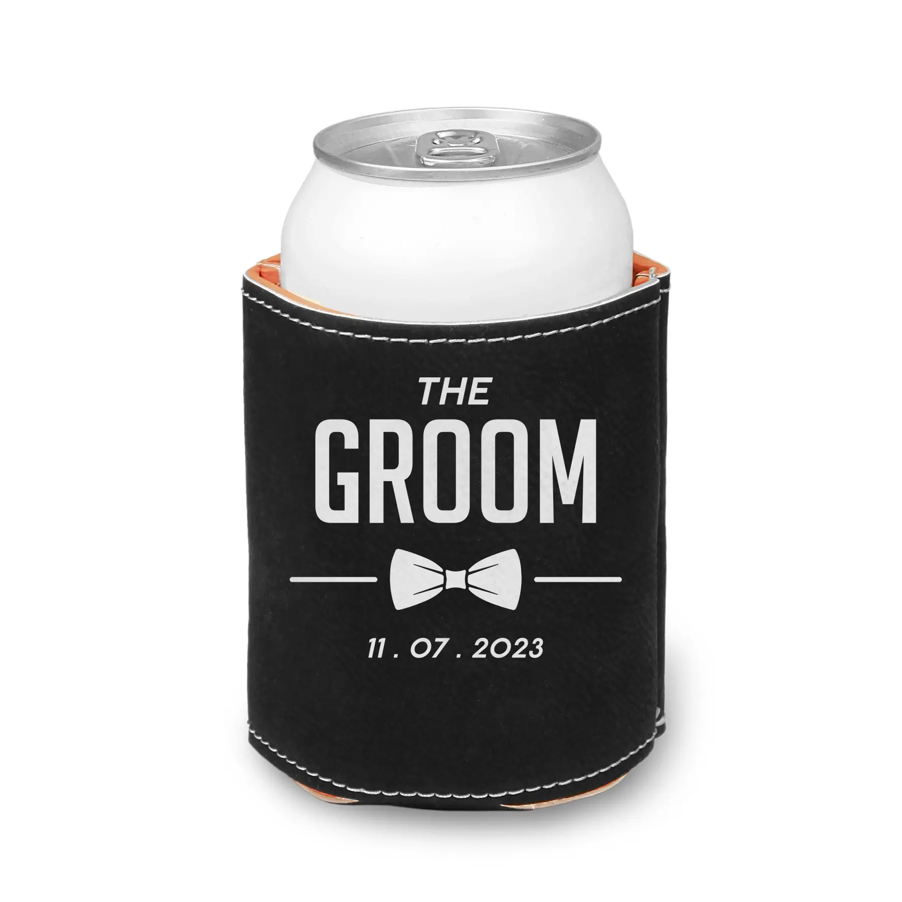 The Groom Leather Insulated Beverage Sleeve Cozie