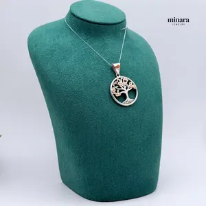MINARA 950 Silver ARBOL DE LA VIDA Pendant With Natural Stone