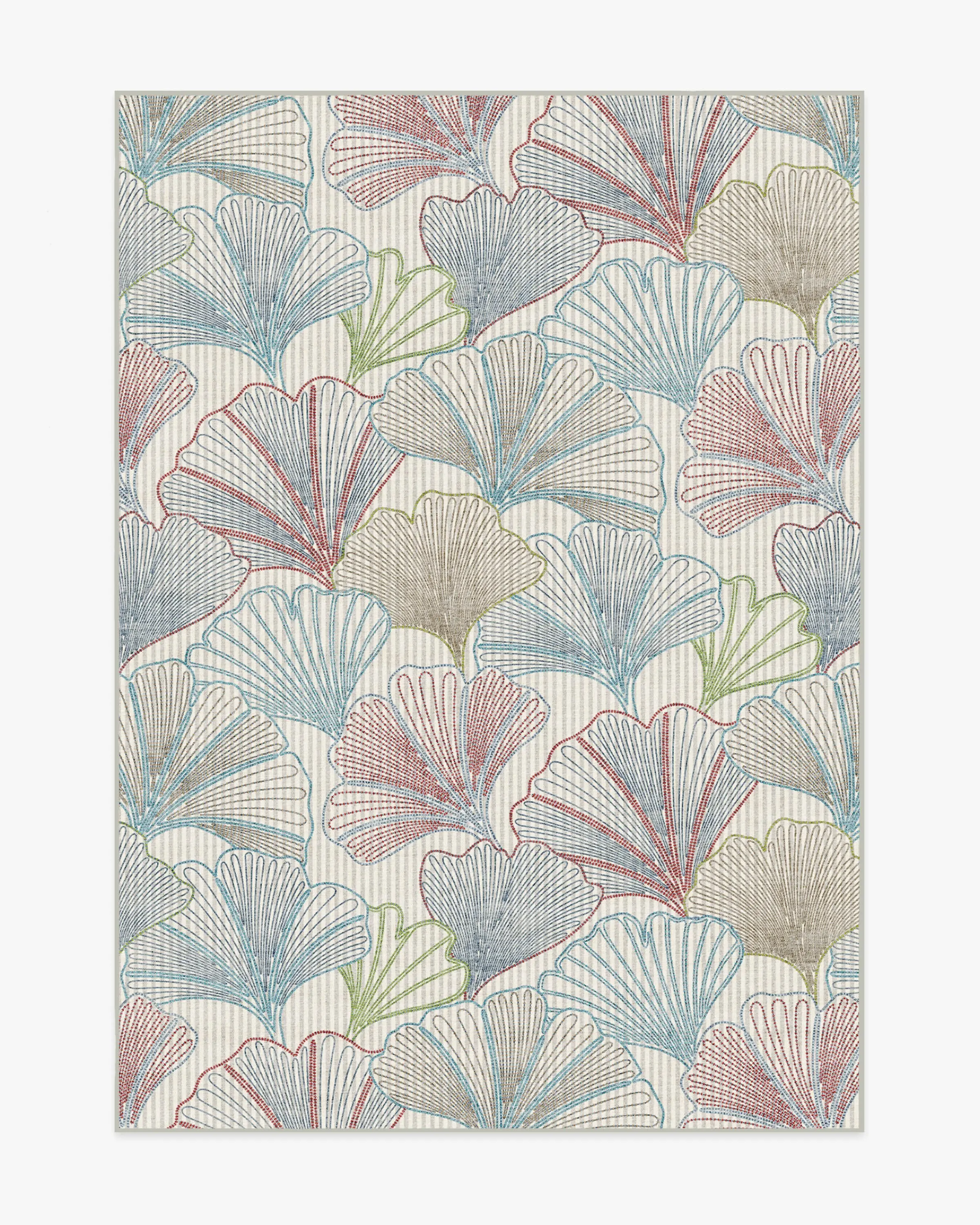 Deniz Blue & Red Rug