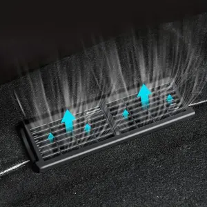 Rear Under Seat Air Vent Cover For Tesla Model Y Backseat Air Conditioning Outlet Vent Deflector Grille Protector Snap-in Installation Intake Grid2Pcs