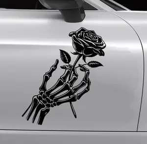 Skeleton Hand Holding a Rose Decal - Unique Vinyl Sticker for Edgy Decor by Thrilling Signs