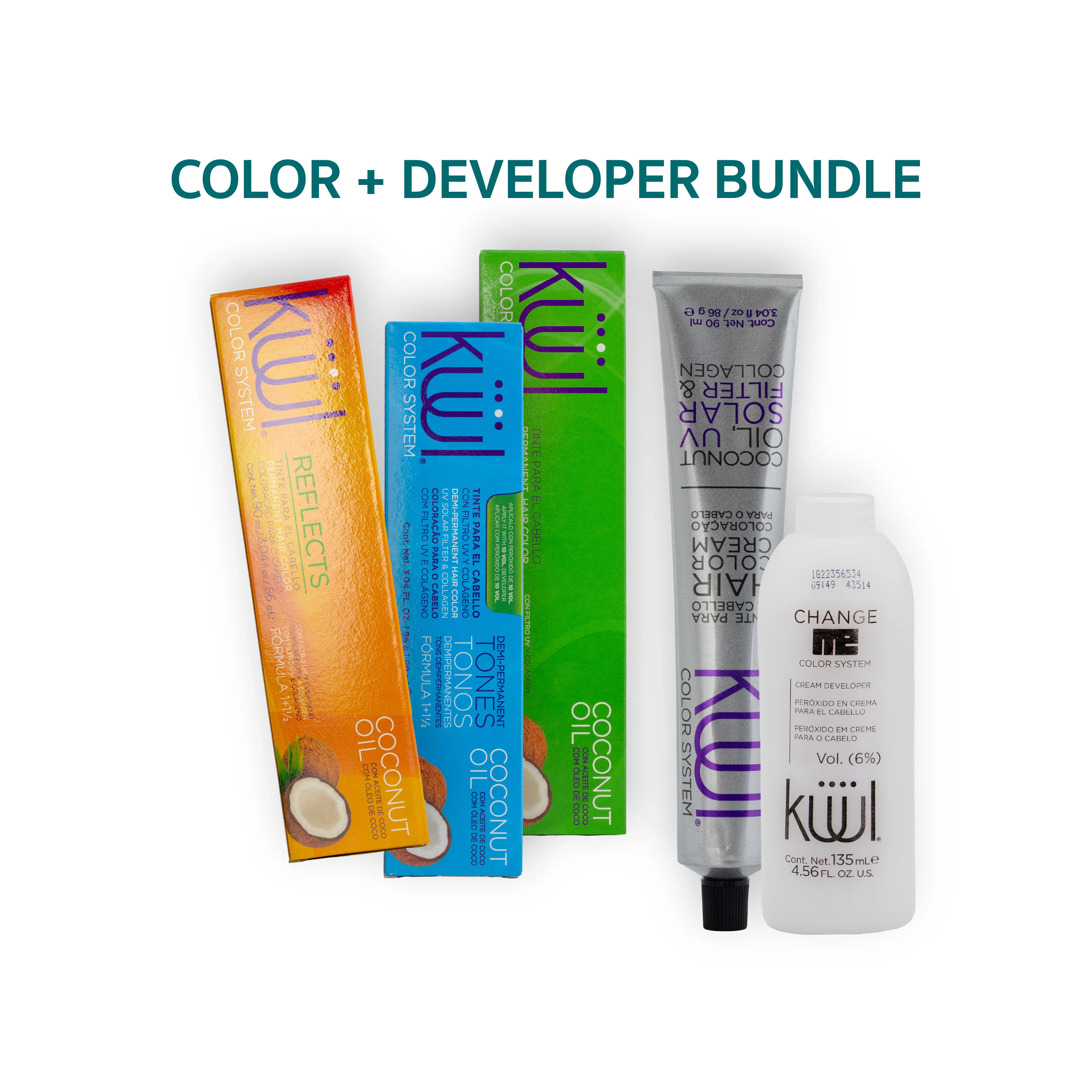 Kuul Hair Color Kit with Developer Included - 90Ml Coconut Oil Formula for Vibrant Tones Kuul Hair Color Kit with Developer Included - 90Ml Coconut Oil Formula for Vibrant Tones