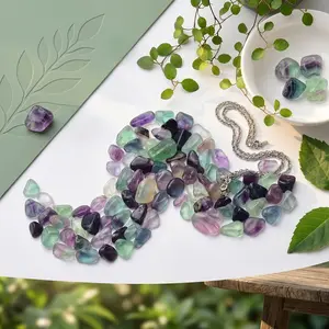 Fluorite Aquarium Gravel Rocks - Tumbled Healing Natural Quartz Crystal Chips - Bulk Gemstones for Fish Tank Decor DIY Crafts - Fountain Vase Filler Planters Succulent Pebbles - for Indoor Potted Plants Reiki Energy Balancing (0.12"-0.47", 0.44 lb-2.09 lb