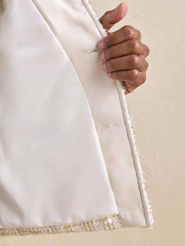 Jackets men - Men’s Tweed Business Casual Long Sleeve Jacket with Brooch for Fall Winter mens hoodies clothes for men vintage clothing men's clothing y2k clothing vacation outfits airport outfit jackets y2k clothes club outfit now birthday outfits