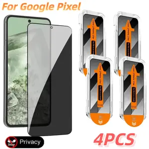 4-Pack Privacy Tempered Glass Screen Protector for Google Pixel Series, Ultra-Clear Anti-Scratch Film, Easy Install & Bubble-Free Design