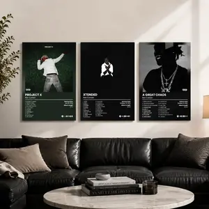 Ken Cars0n Rap Poster |   Set of 3 Album Cover Canvas Wall Art for Bedroom, Dorm & Office