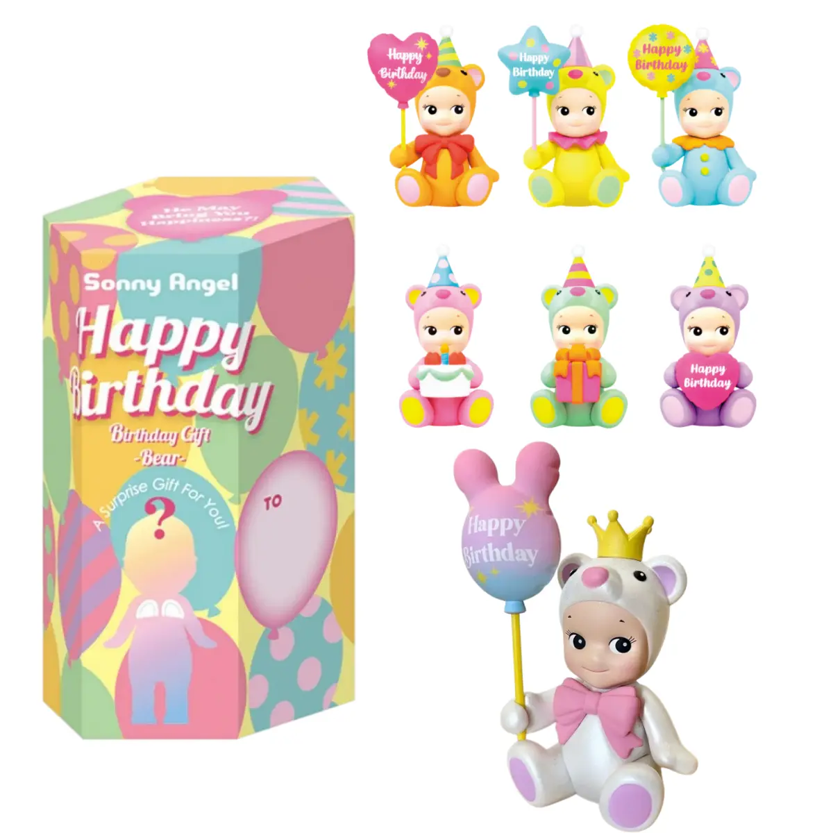 Sonny Angel Birthday Gift Bear Series Sealed Blind Box Gift for Birthday