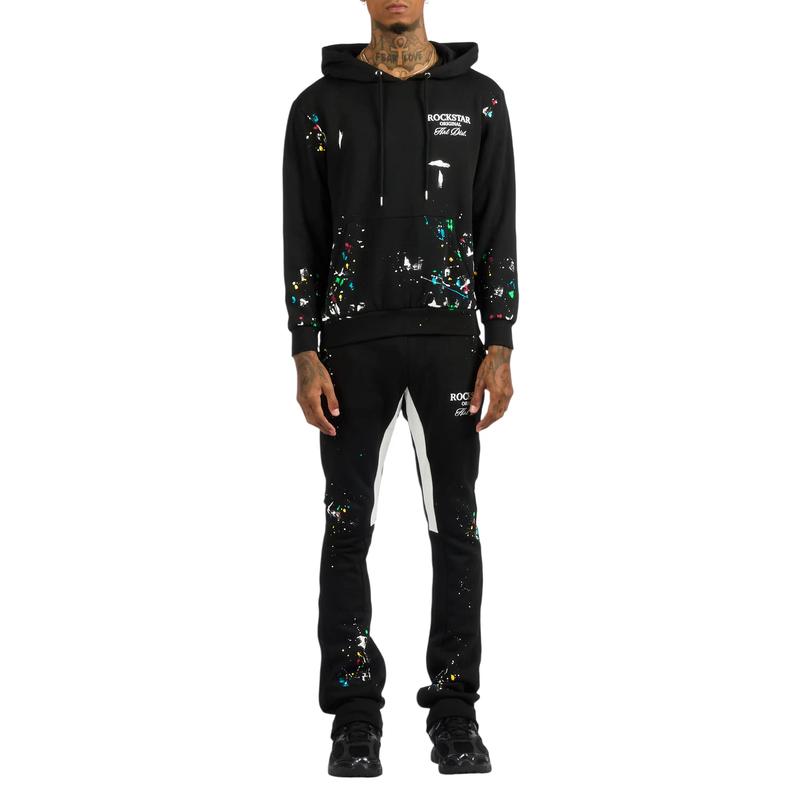 Art Dist 2.0 Black/Multi Hoodie/Stacked Flare Track Set