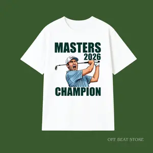 Scottie Scheffler T-Shirt Masters 2026 Champion Golf Tee, Funny Golf Graphic Shirt, Tournament Fan Apparel, Golf Lover Gift, Unisex Casual Sportswear, Vintage Style