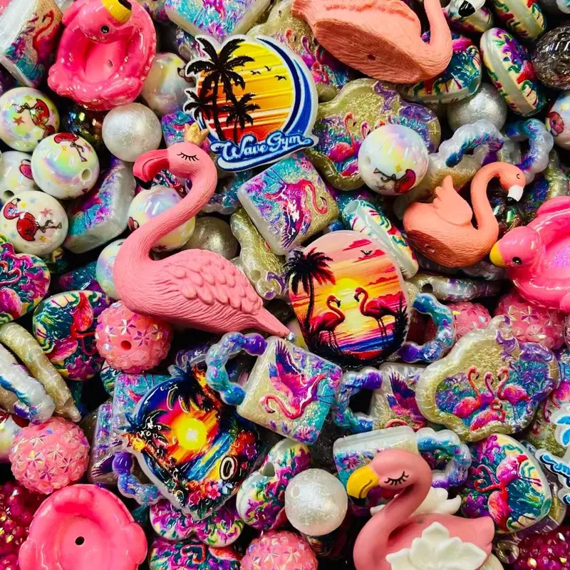 【Annie’s Bead B】Premium Acrylic and Resin Beads with Resin Charms - DIY Beading Supplies, DIY Jewelry Decoration Accessories for Phone Chains, Keychains, Beaded Set, Diy Craft Embellishments