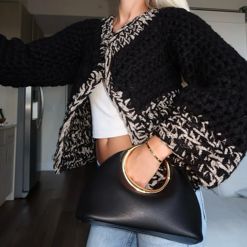 Handmade Crochet Chunky Wool Jacket - Unique One-of-a-Kind Design for Your Wardrobe