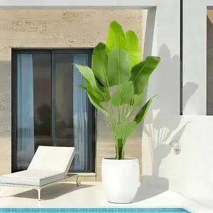 Elegant Artificial Bird of Paradise Tree - 4ft 5ft 6ft 7ft Tropical Plant with 10 Lifelike Silk Leaves, Ideal for Home, Office, Patio, and Living Room Decor Decorative Nature