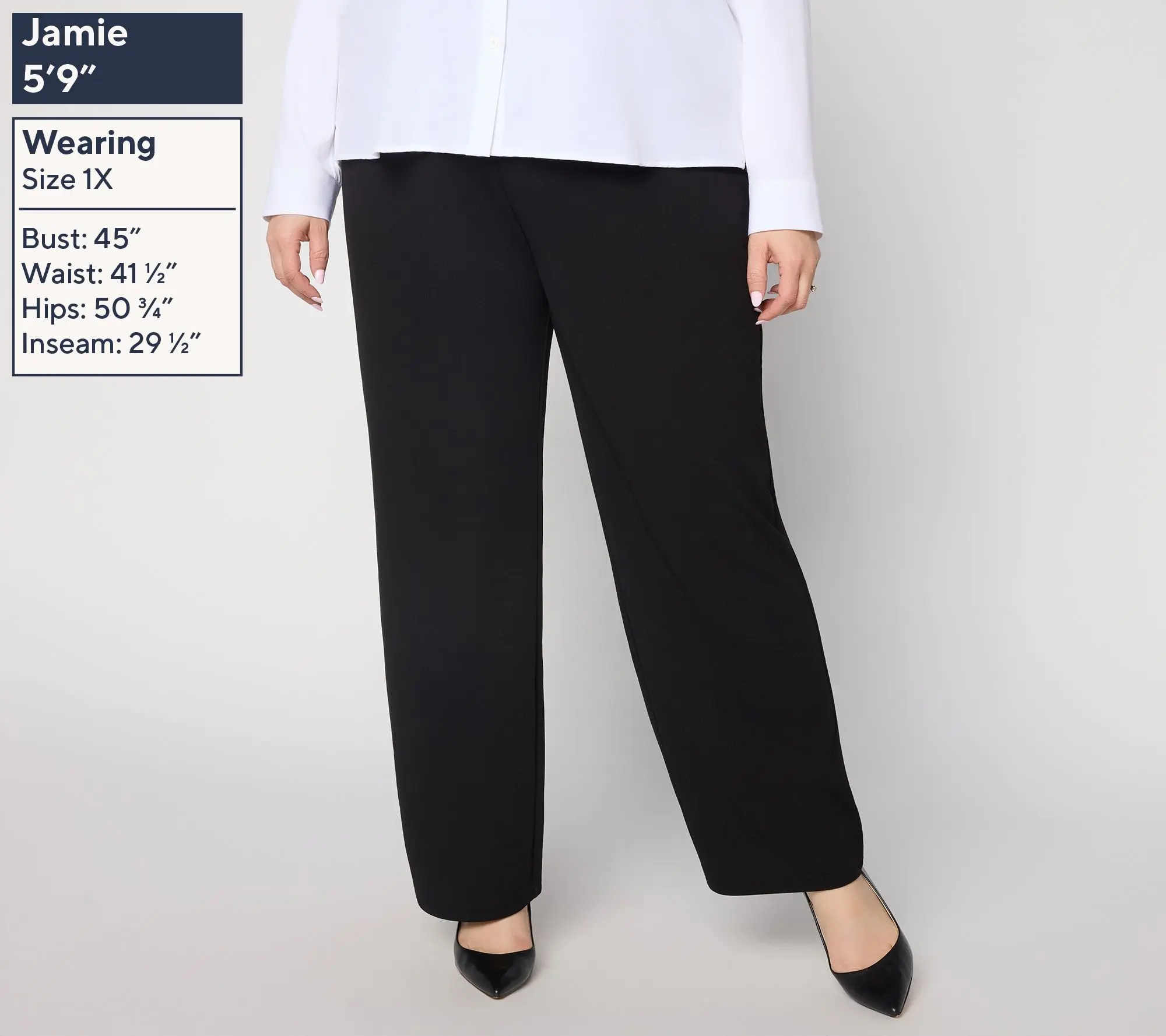 Dennis Basso Petite Luxe Crepe Wide Leg Pull-On Pants