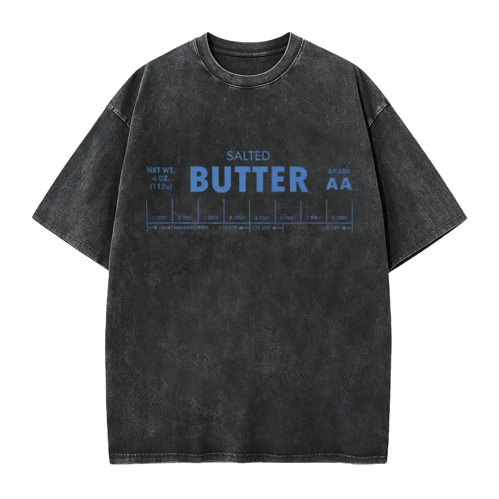 Women's Casual Graphic T-Shirt with Butter Print, Short Sleeve Round Neck Top in Smooth Cotton with a Seamless Design, Graphics, Solid, Shortsleeve, Tshirt, Fabric, Soft, All Seasons